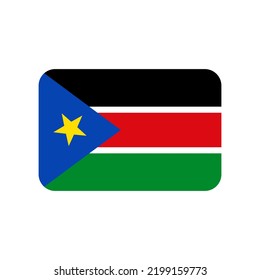 South Sudan vector flag on white background