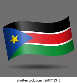 South Sudan waving flag