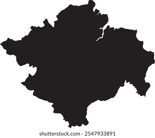 South Sumatera Province in Indonesia vector map silhouette, isolated on white background. High detailed silhouette illustration. 34 Province in Indonesia