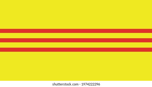 South Vietnam flag national emblem graphic element Illustration template design
