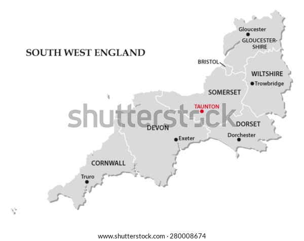 South West England Stock Vector (Royalty Free) 280008674 | Shutterstock