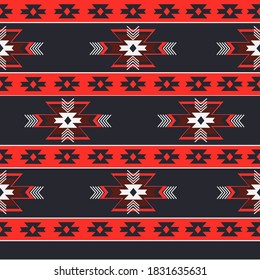 South west warm vector repeat pattern.