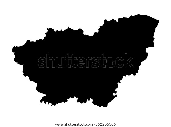 South Yorkshire Vector Map Silhouette Yorkshire Stock Vector (Royalty ...