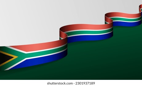 SouthAfrica ribbon flag background. Element of impact for the use you want to make of it.