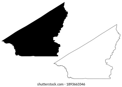 Southampton County, Commonwealth of Virginia (U.S. county, United States of America, USA, U.S., US) map vector illustration, scribble sketch Southampton map