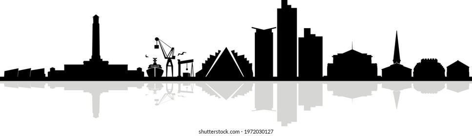 SOUTHAMPTON England United Kingdom City Skyline Vector
