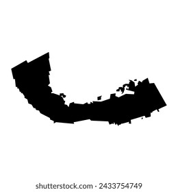 Southampton Parish map, administrative division of Bermuda. Vector illustration.