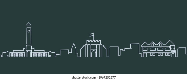 Southampton Single Line Skyline Profile