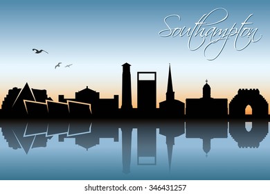 Southampton skyline - vector illustration
