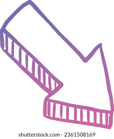 Southeast Arrow Purple Pink Gradient Line Art