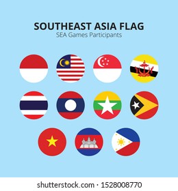 Southeast Asia Circle Flag SEA Games Participants