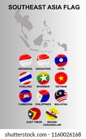 Southeast Asia Flag Icon Vector Illustration 