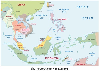 South East Asia Map Images Stock Photos Vectors Shutterstock