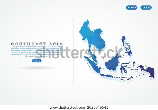 Southeast Asia Map World Map International Stock Vector Royalty Free Southeast Asia Map World International 600w 2025046541