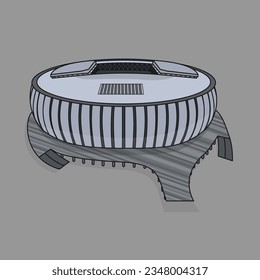 Southeast Asia Stadiums. Set for Football arenas. Soccer stadiums buildings. Indonesia. Jakarta International Stadium