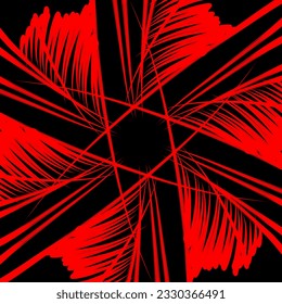 Southeast Asian pattern ancient style and geometric style black white and red colors