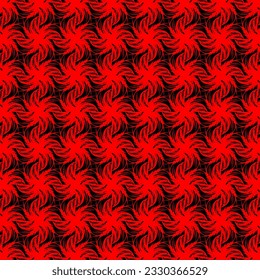 Southeast Asian pattern ancient style and geometric style black white and red colors