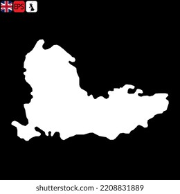 Southeast England, UK Region Map. Vector Illustration.