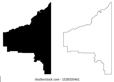 Southeast Fairbanks Census Area, Alaska (United States Of America,USA, U.S., US) Map Vector Illustration, 