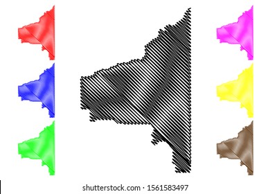 Southeast Fairbanks Census Area, Alaska (Boroughs And Census Areas In Alaska, United States Of America,USA, U.S., US) Map Vector Illustration, Scribble Sketch Southeast Fairbanks Map