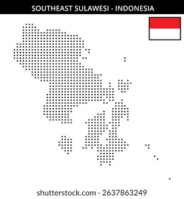 Southeast Sulawesi map with dots