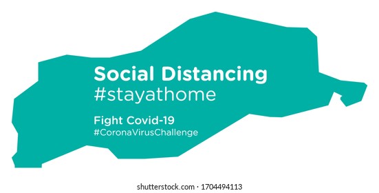 Southeastern Anatolia map with Social Distancing stayathome tag