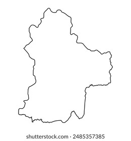 Southeastern Statistical Region map, administrative division of North Macedonia. Vector illustration.