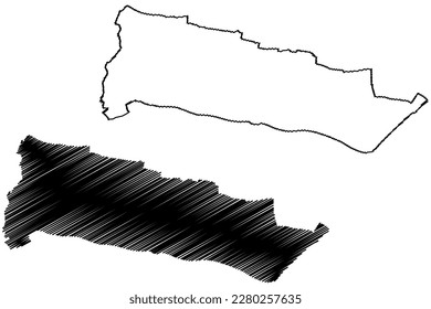 Southend-on-Sea city, Borough and unitary authority area (United Kingdom of Great Britain and Northern Ireland, ceremonial county Essex, England) map vector, scribble sketch Southend on Sea map