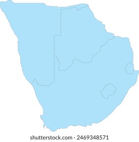 Southern Africa Map with countries
