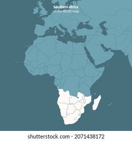 Southern Africa vector map.
world map by region.