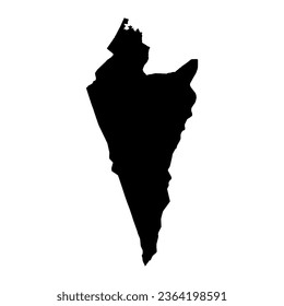 Southern District map, administrative division of Israel.