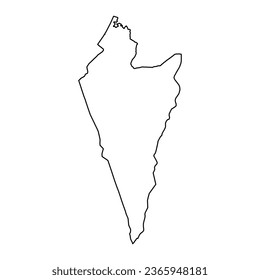Southern District map, administrative division of Israel.