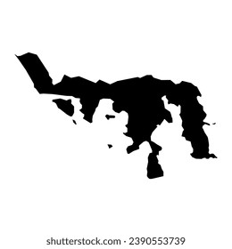 Southern district map, administrative division of Hong Kong. Vector illustration.