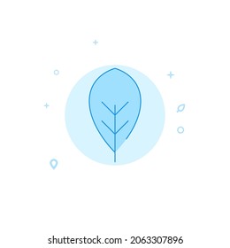 Southern exotic tree vector icon. Tree symbol. Flat illustration. Filled line style. Blue monochrome design. Editable stroke. Adjust line weight.