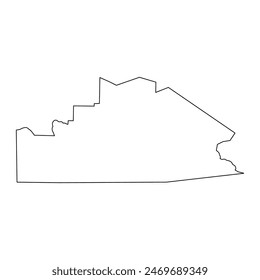 Southern Highlands Province map, administrative division of Papua New Guinea. Vector illustration.