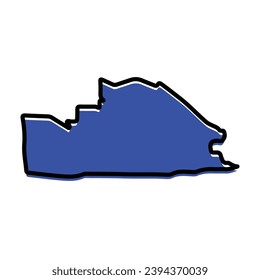 Southern Highlands State map vector design.