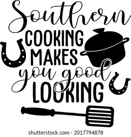 Southern lettering. Interesting and cool inscription. Pan and horseshoe
illustration vector