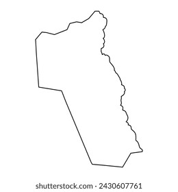 Southern Liech State map, administrative division of South Sudan. Vector illustration.