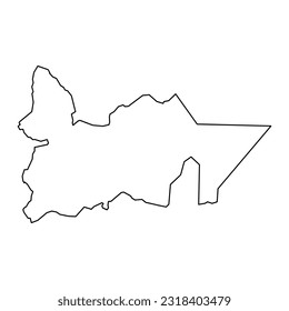 Landkarte der südlichen Halbinsel, Verwaltungsbezirk Islands. Vektorgrafik.