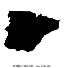 Southern province map, administrative division of Zambia. Vector illustration.