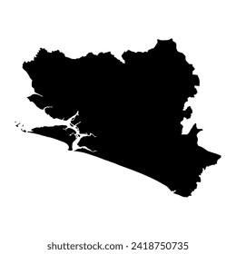 Southern Province map, administrative division of Sierra Leone. Vector illustration.