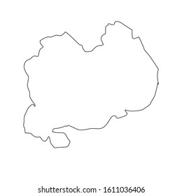 Southern Savonia region map of the country of Finland
