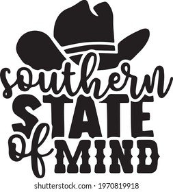 Southern State Of Mind Logo Inspirational Positive Quotes, Motivational, Typography, Lettering Design