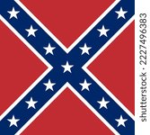 Southern U.S.A. confederate rebels flag squared background