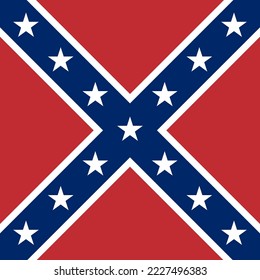 Sur de EE.UU. fondo cuadrado de la bandera de los rebeldes confederados