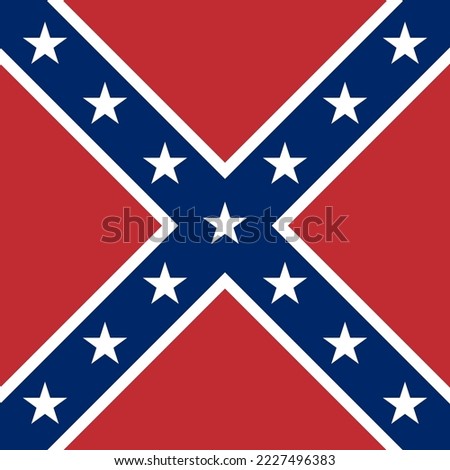 Southern U.S.A. confederate rebels flag squared background Foto stock © 