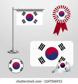 southkorea flag design set