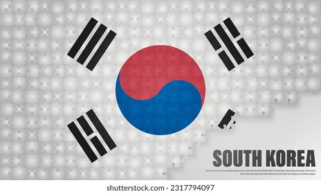 Südkorea, jigsaw-Hintergrund. Element der Wirkung für die Verwendung, die Sie daraus machen wollen.