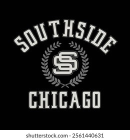 Southside Chicago Varsity Vector Graphic