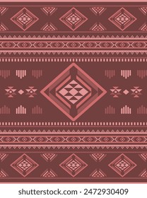 Southwest Aztec geometric Native American Mexican navajo tribal ethnic seamless pattern fabric colorful design vector for textile printing 